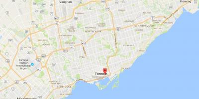 Mapa ng St. Lawrence distrito Toronto