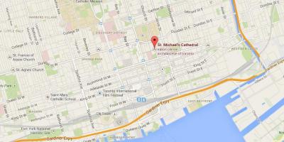 Mapa ng St. Michael ' s Cathedrale Toronto pangkalahatang-ideya