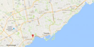Mapa ng Stonegate-Queensway distrito Toronto