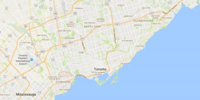 Mapa ng Sunnylea distrito Toronto