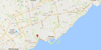 Mapa ng Swansea distrito Toronto