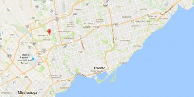 Mapa ng Thistletown distrito Toronto