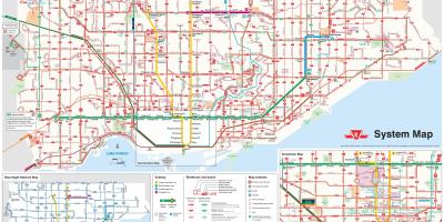 Mapa ng Toronto bus