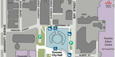 Mapa ng Toronto City Hall