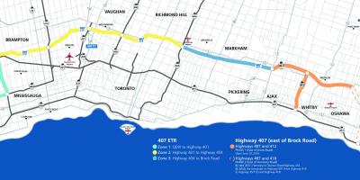 Mapa ng Toronto highway 407