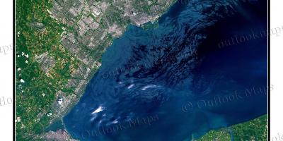 Mapa ng Toronto lake Ontario satellite