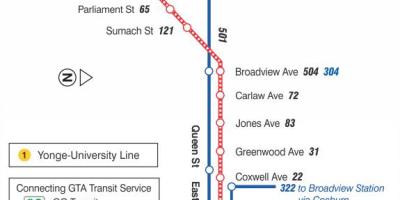 Mapa ng trambya line 503 Kingston Kalsada