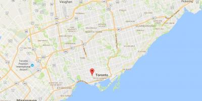 Mapa ng Trinity–Bellwoods distrito Toronto