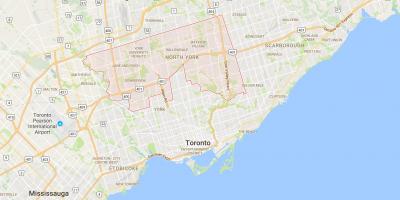 Mapa ng Uptown Toronto district ng Toronto