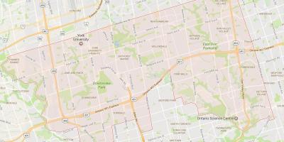 Mapa ng Uptown Toronto kapitbahayan Toronto