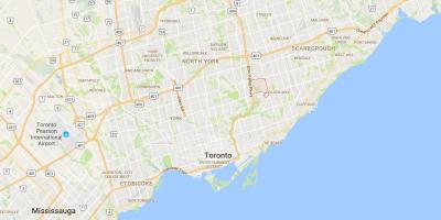 Mapa ng Victoria Village distrito Toronto