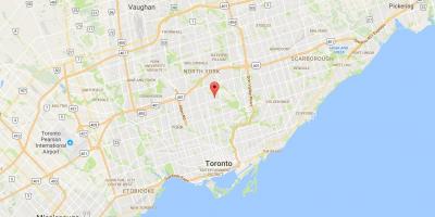 Mapa ng Wanless Park distrito Toronto
