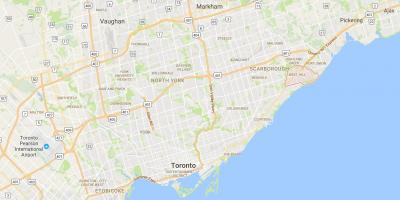 Mapa ng West Hill ng distrito Toronto