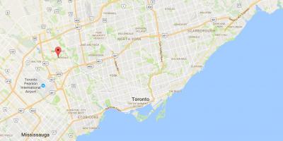 Mapa ng West Humber-Clairville distrito Toronto