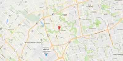 Mapa ng West Humber-Clairville kapitbahayan Toronto