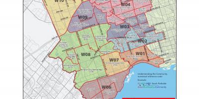 Mapa ng west Toronto