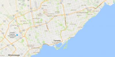 Mapa ng Westminster–Branson distrito Toronto
