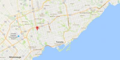 Mapa ng Weston distrito Toronto