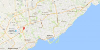 Mapa ng Willowridge distrito Toronto