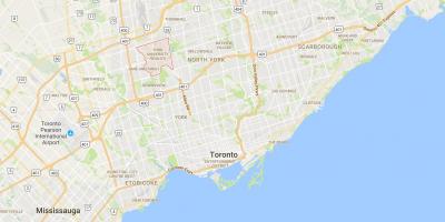 Mapa ng York University Taas distrito Toronto